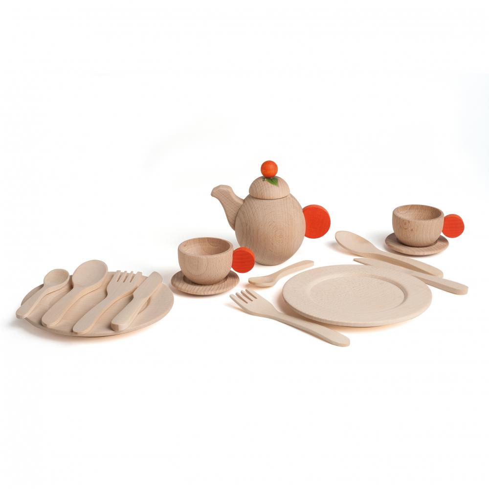 Wooden crockery set- Nature