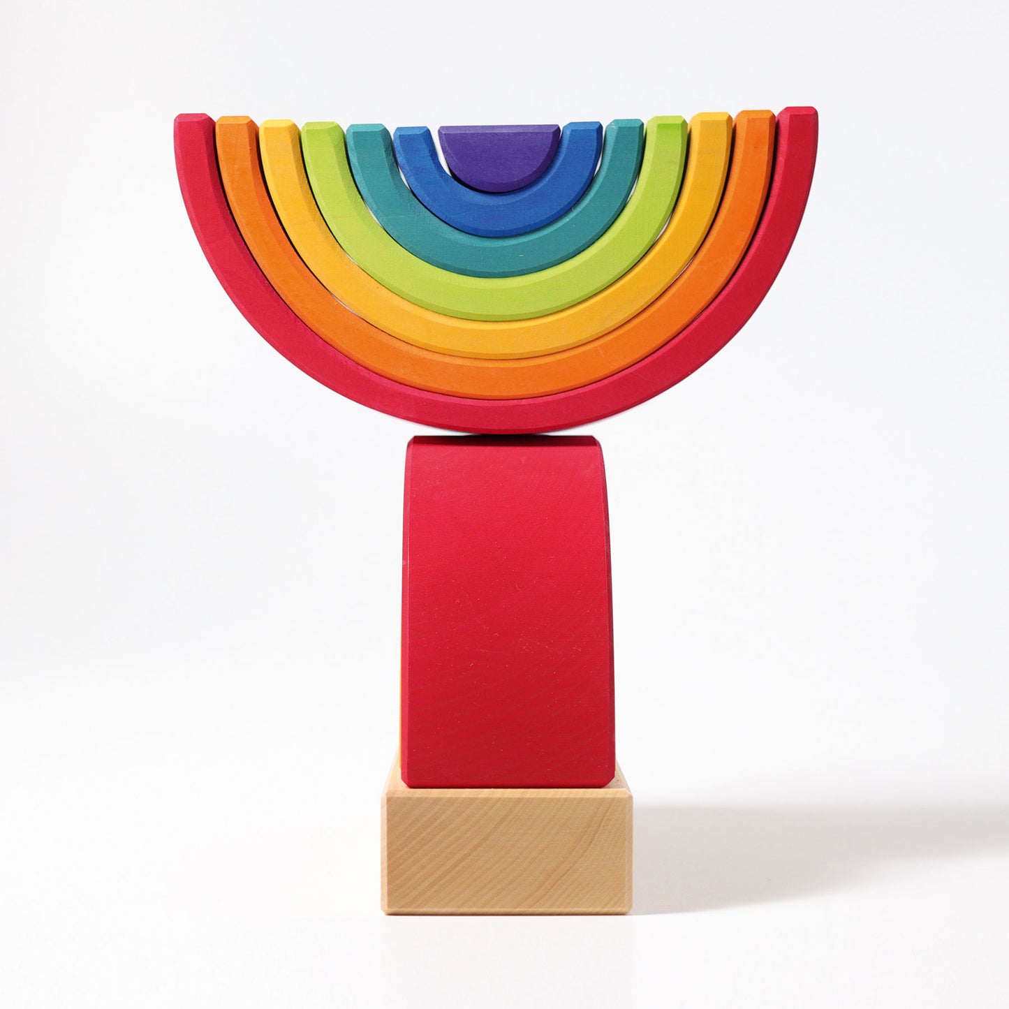 Grimm's rainbow wooden stacking tower