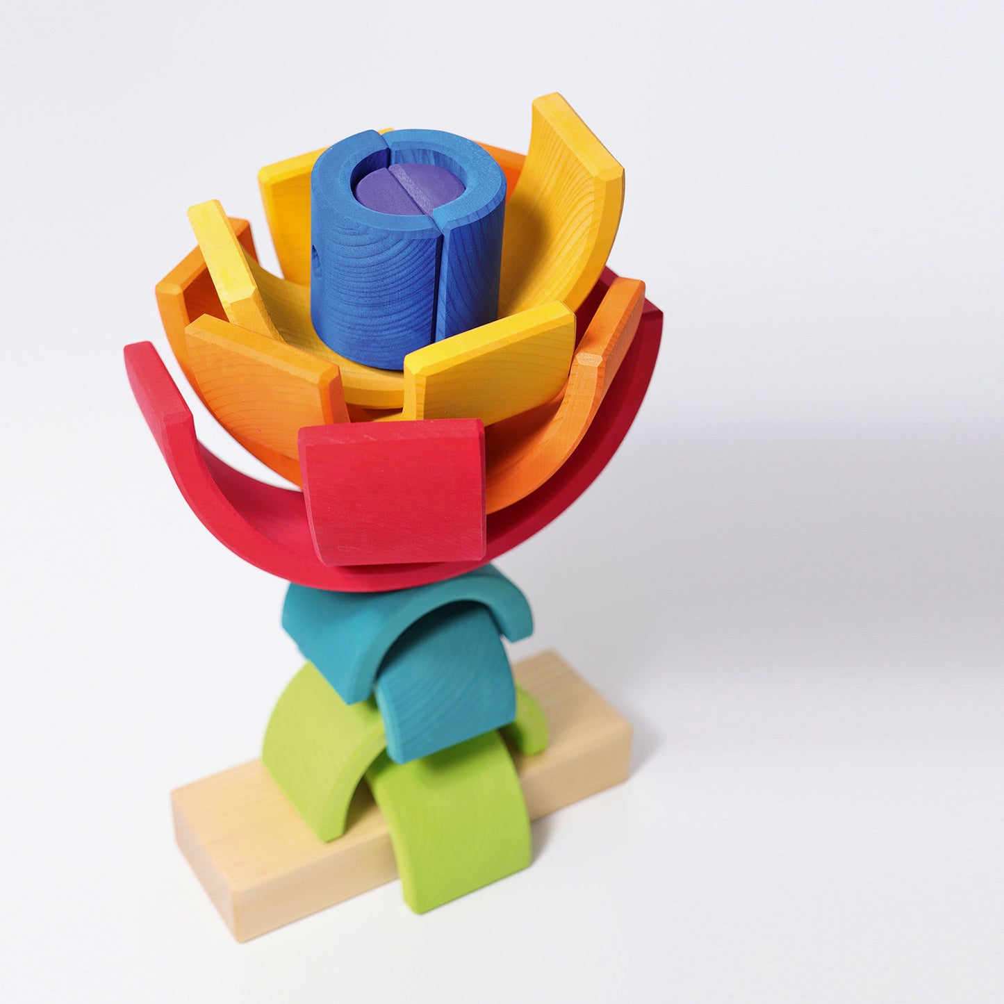 Grimm's rainbow wooden stacking tower