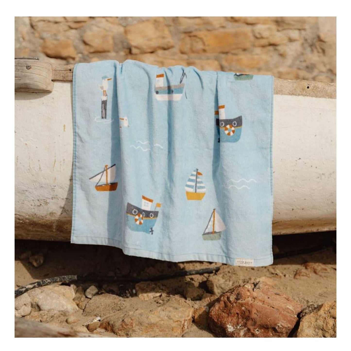 Kids beach and bath towel-Sailors