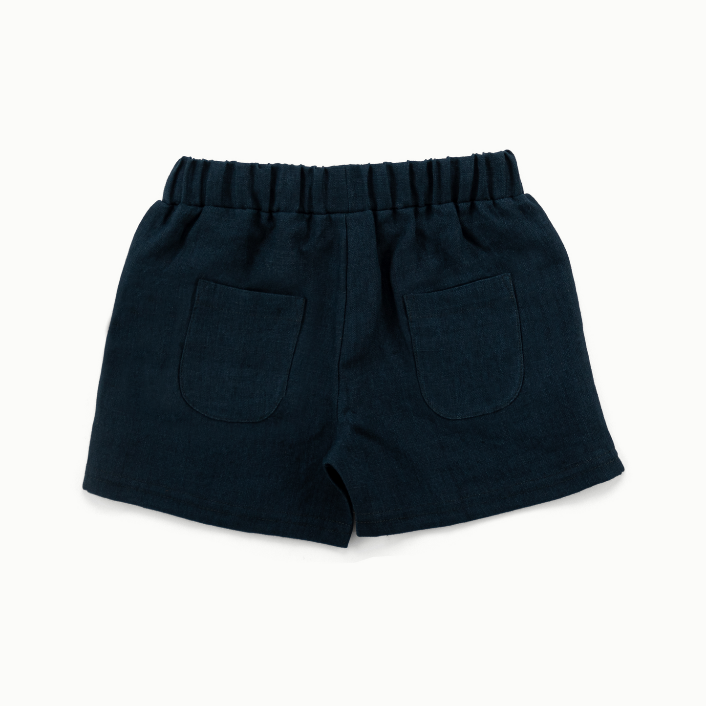 Oak navy blue linen shorts- Naval