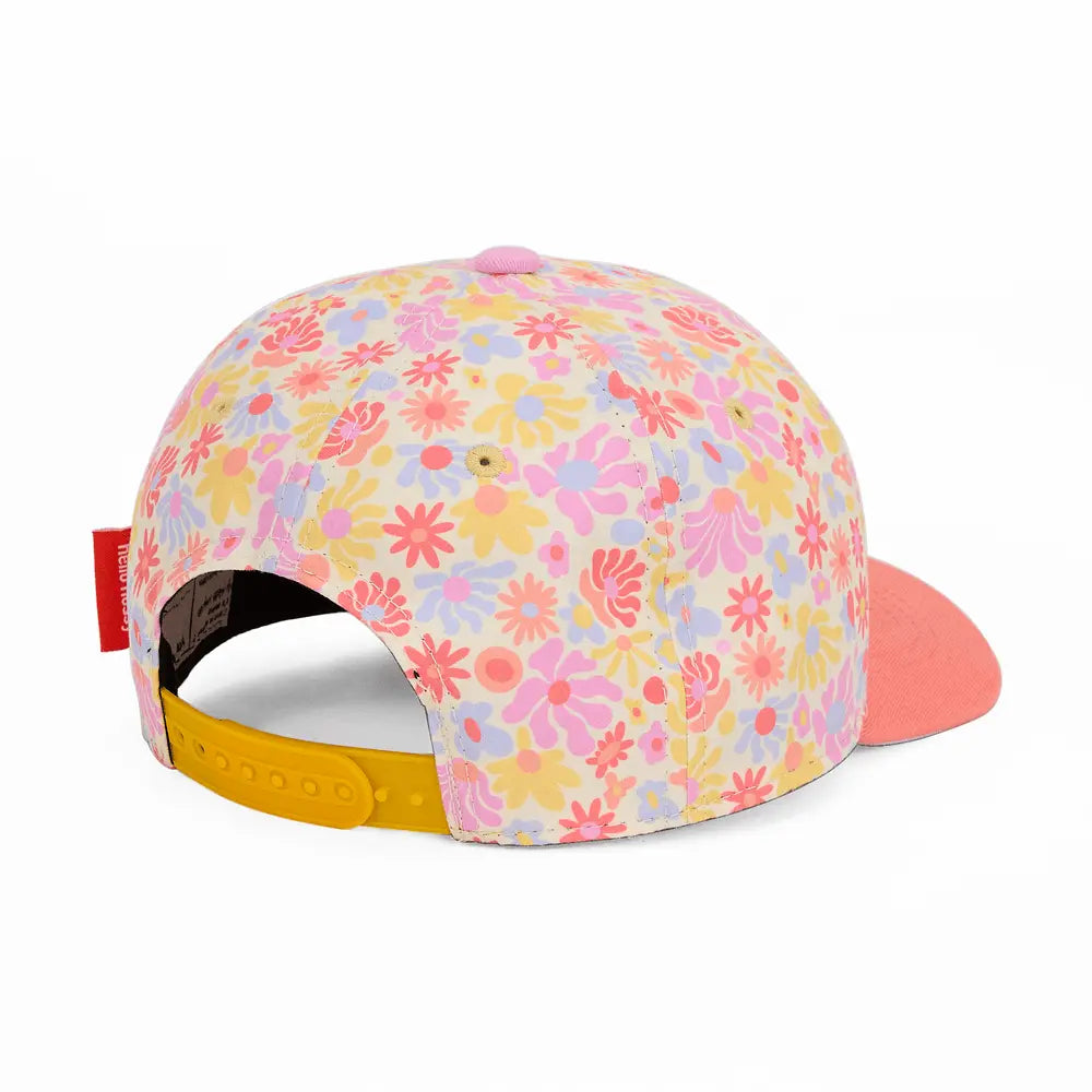 Organic cotton kids cap- Retro Flowers