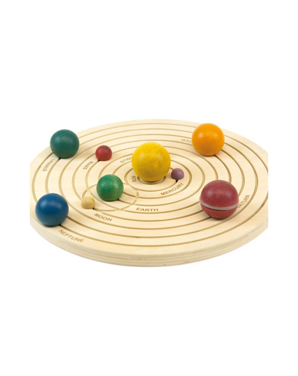 Wooden 3D solar system