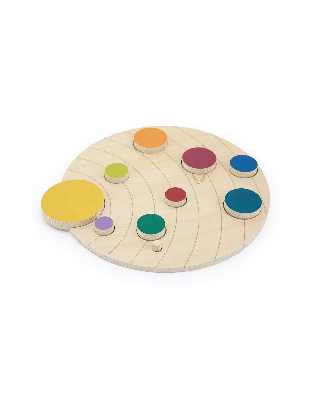 Wooden solar system puzzle