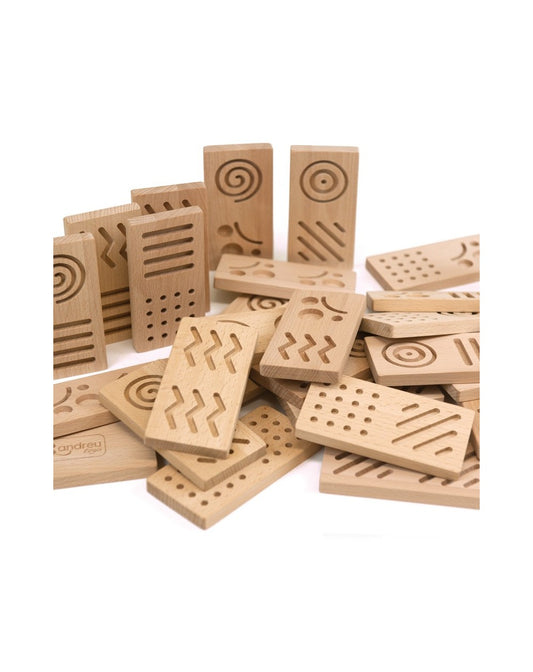 Wooden giant sensory domino game