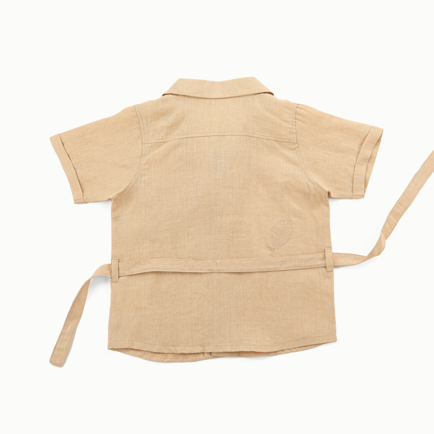 Birch unisex beige linen shirt-Sand