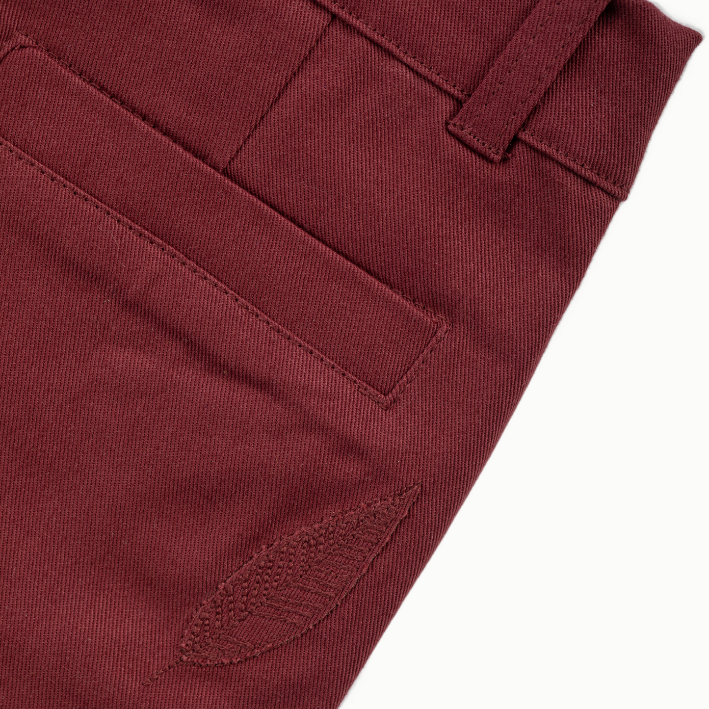 Willow burgundy cotton shorts- Canyon Clay