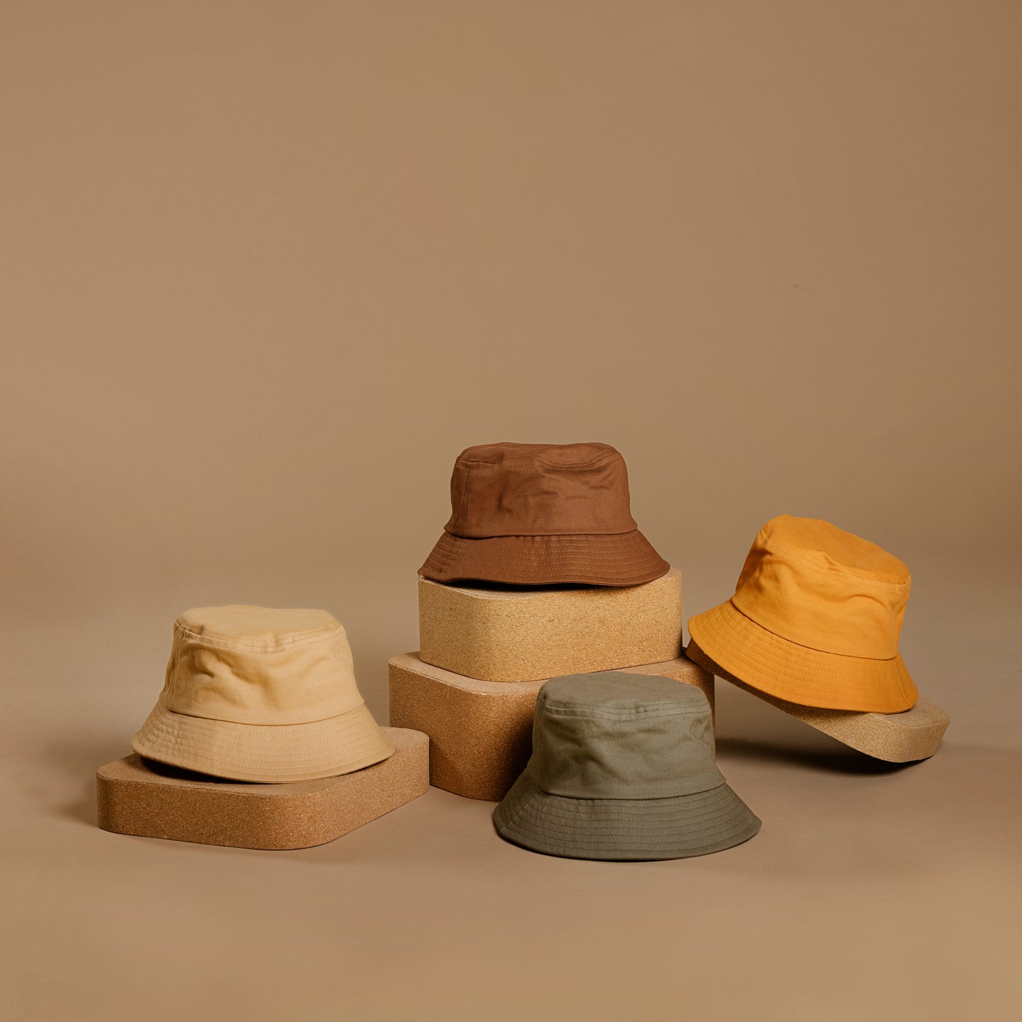 Kids organic cotton fisherman bucket hat - Rust