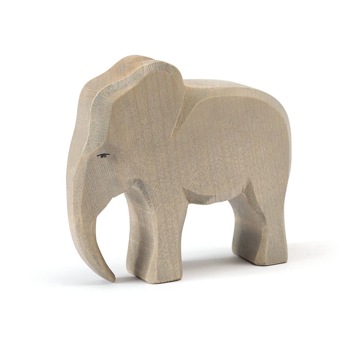 Wooden male elephant figurine