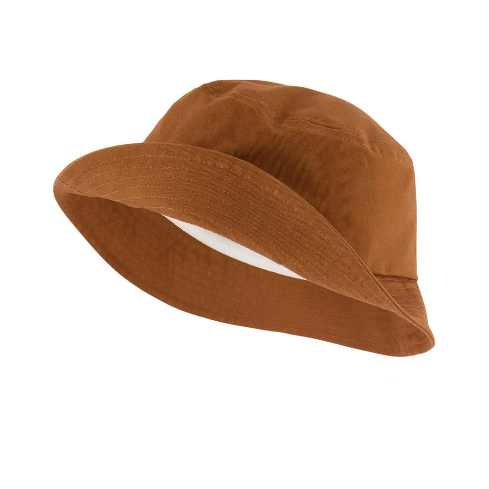 Kids organic cotton fisherman bucket hat - Rust