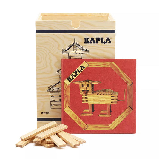 Kapla 280 pieces chest wooden planks- Red book