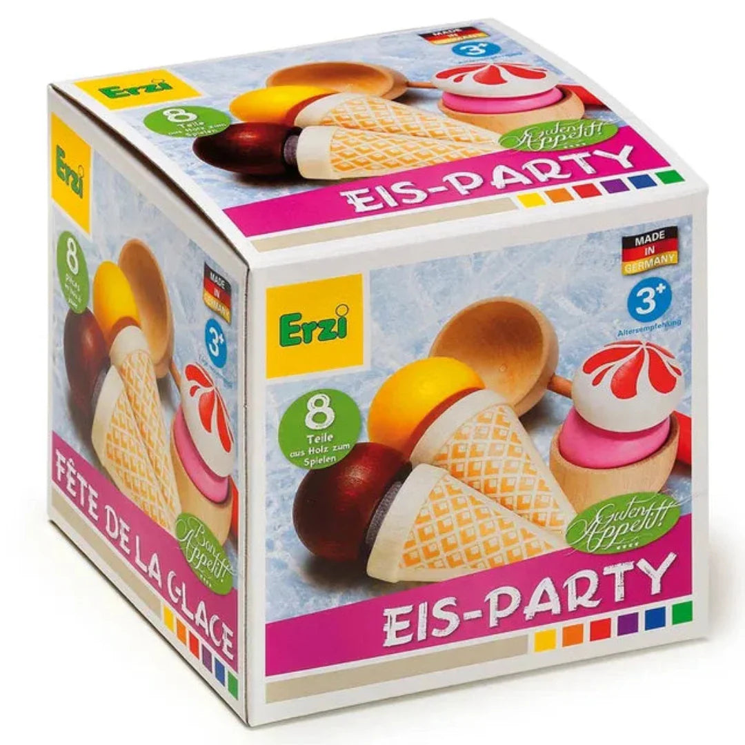 Wooden ice-cream party set