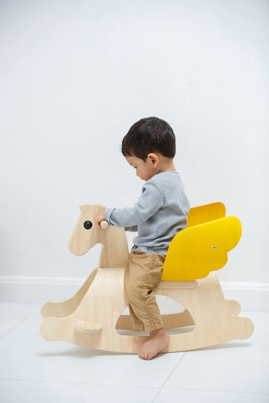Wooden rocking horse-Pegasus
