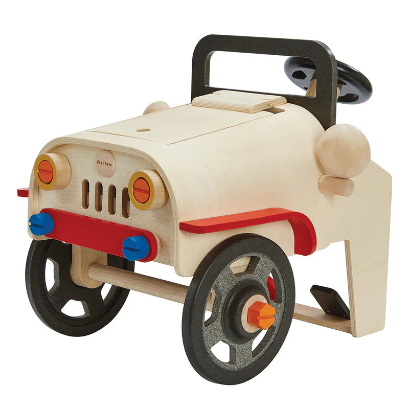 Wooden car motor mechanic set
