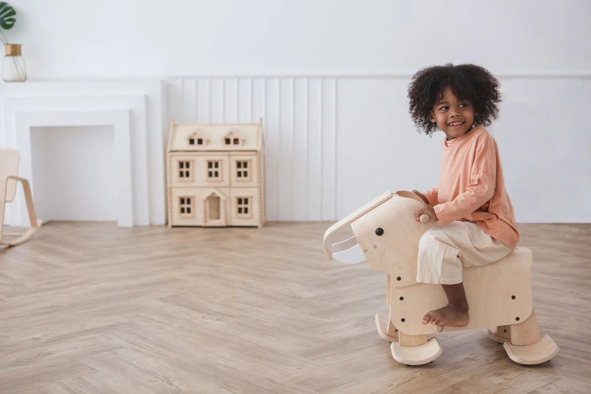 Wooden ride-on toy- Walking elephant