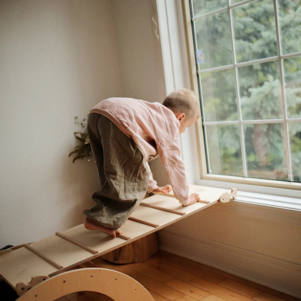 Wooden pikler duo ramp & slide