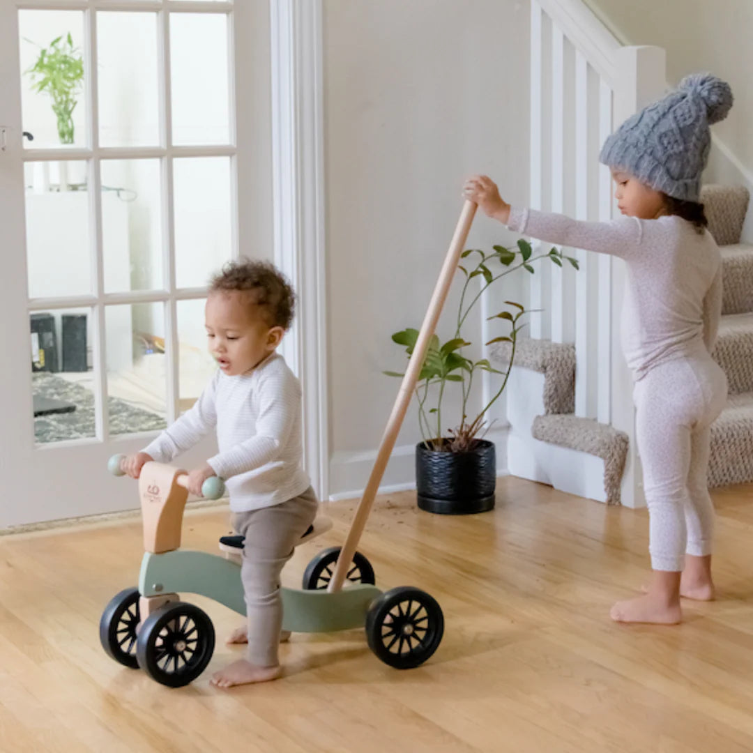 Tiny wooden glider push toy bike- Sage