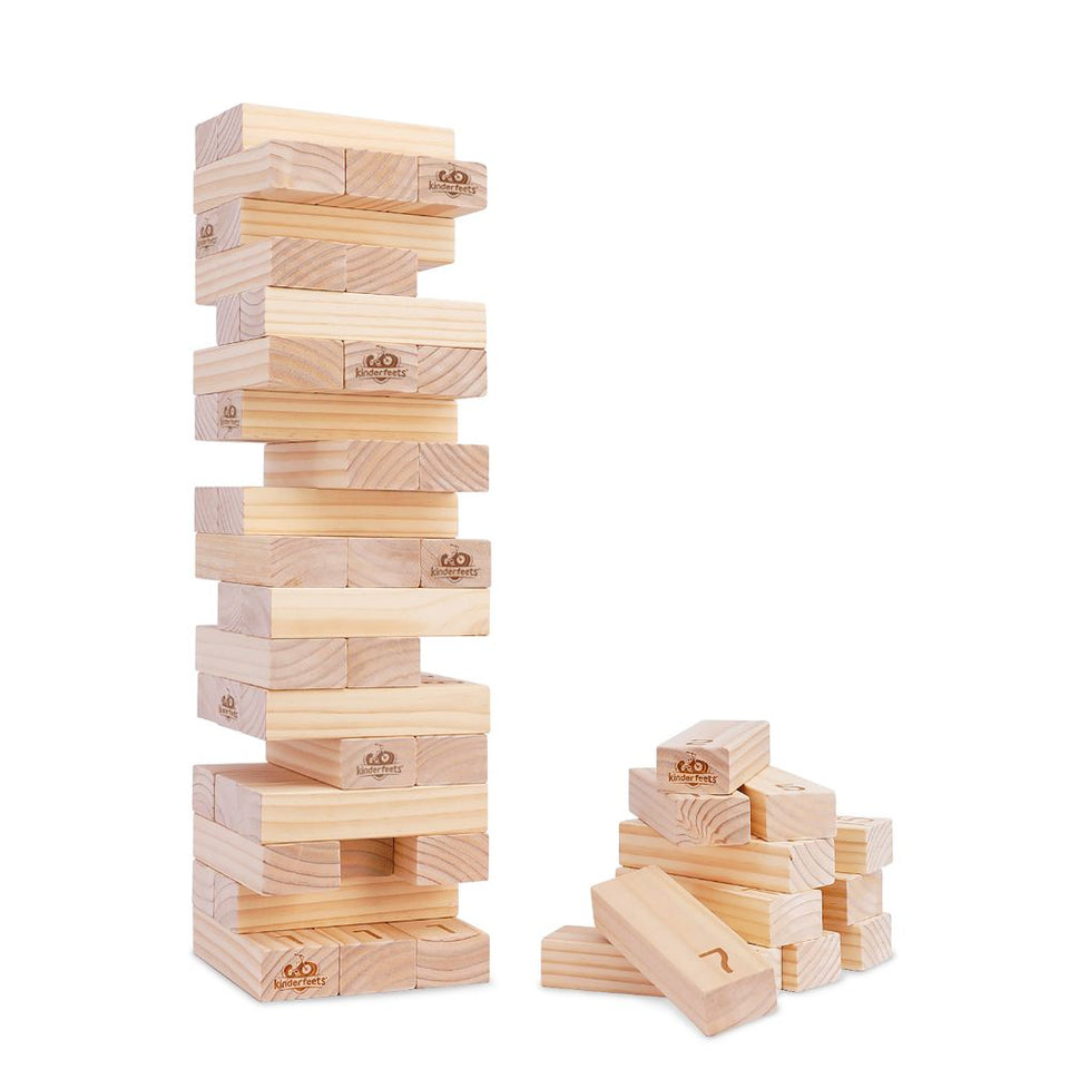 Giant wooden stackers Jenga game – My Backyard Chronicles