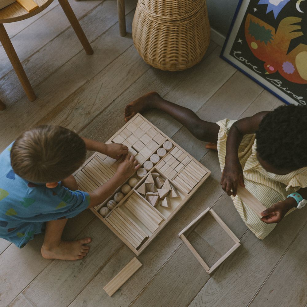 Mixed wooden blocks-Natural