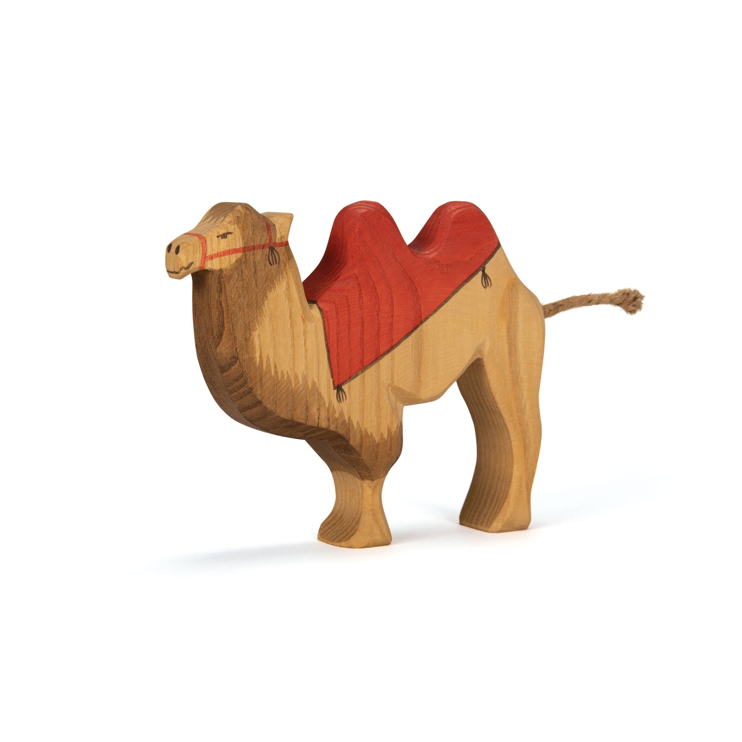 Wooden camel with saddle fiigurine