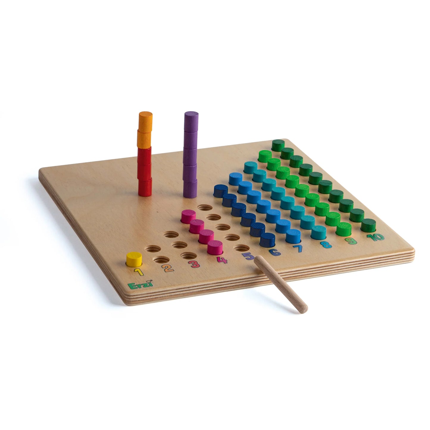 Wooden counting board educational game
