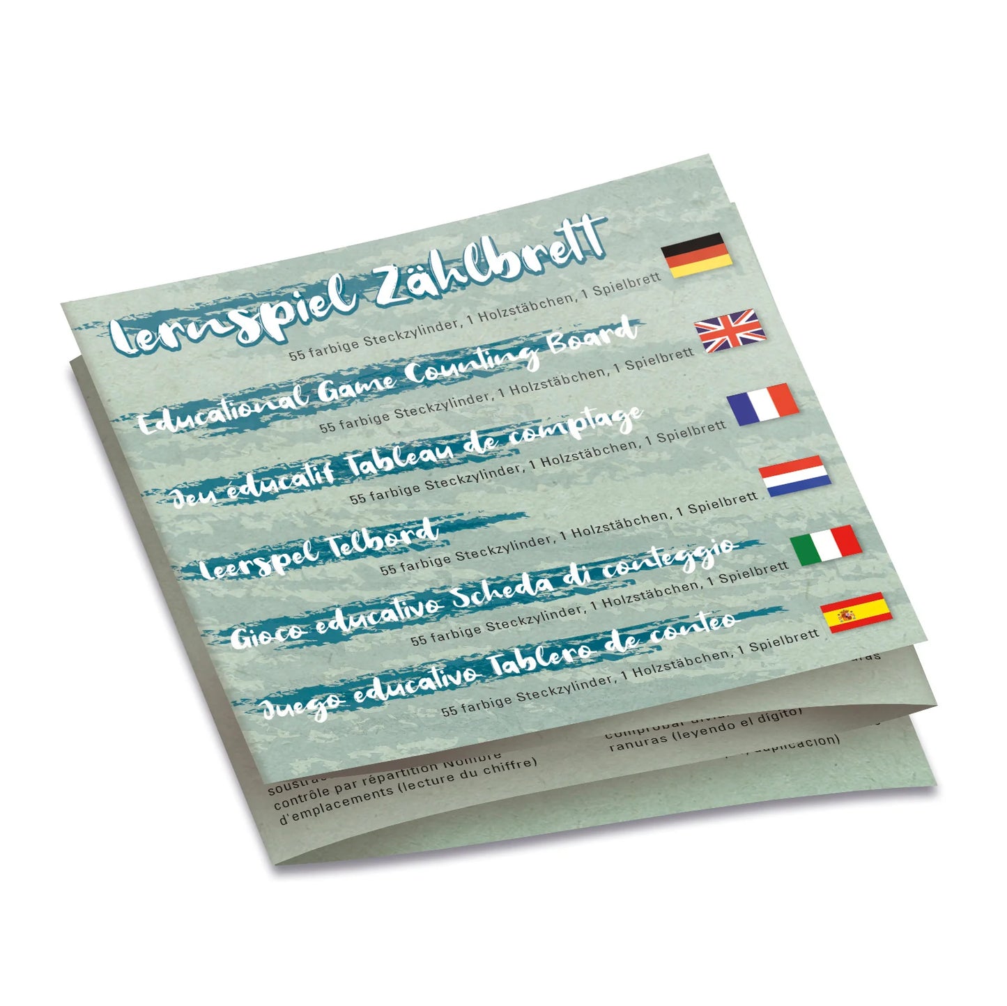 Wooden counting board educational game