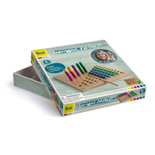 Wooden counting board educational game