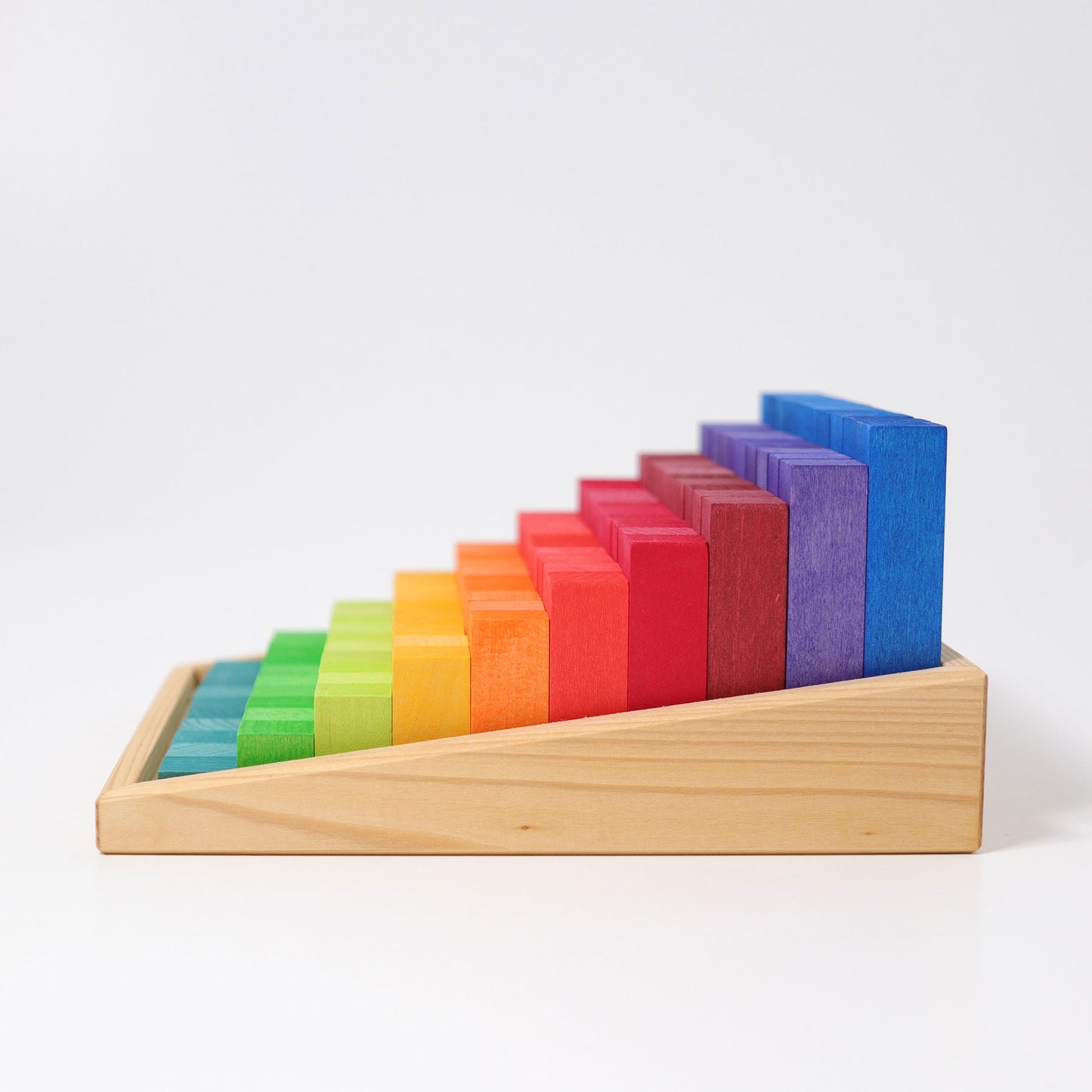 Grimm's small wooden stepped counting blocks