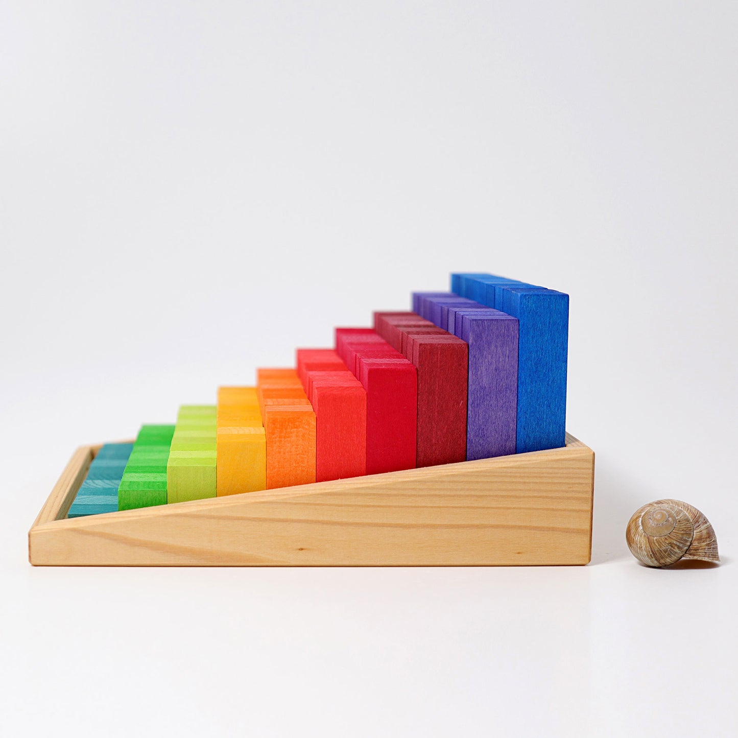 Grimm's small wooden stepped counting blocks