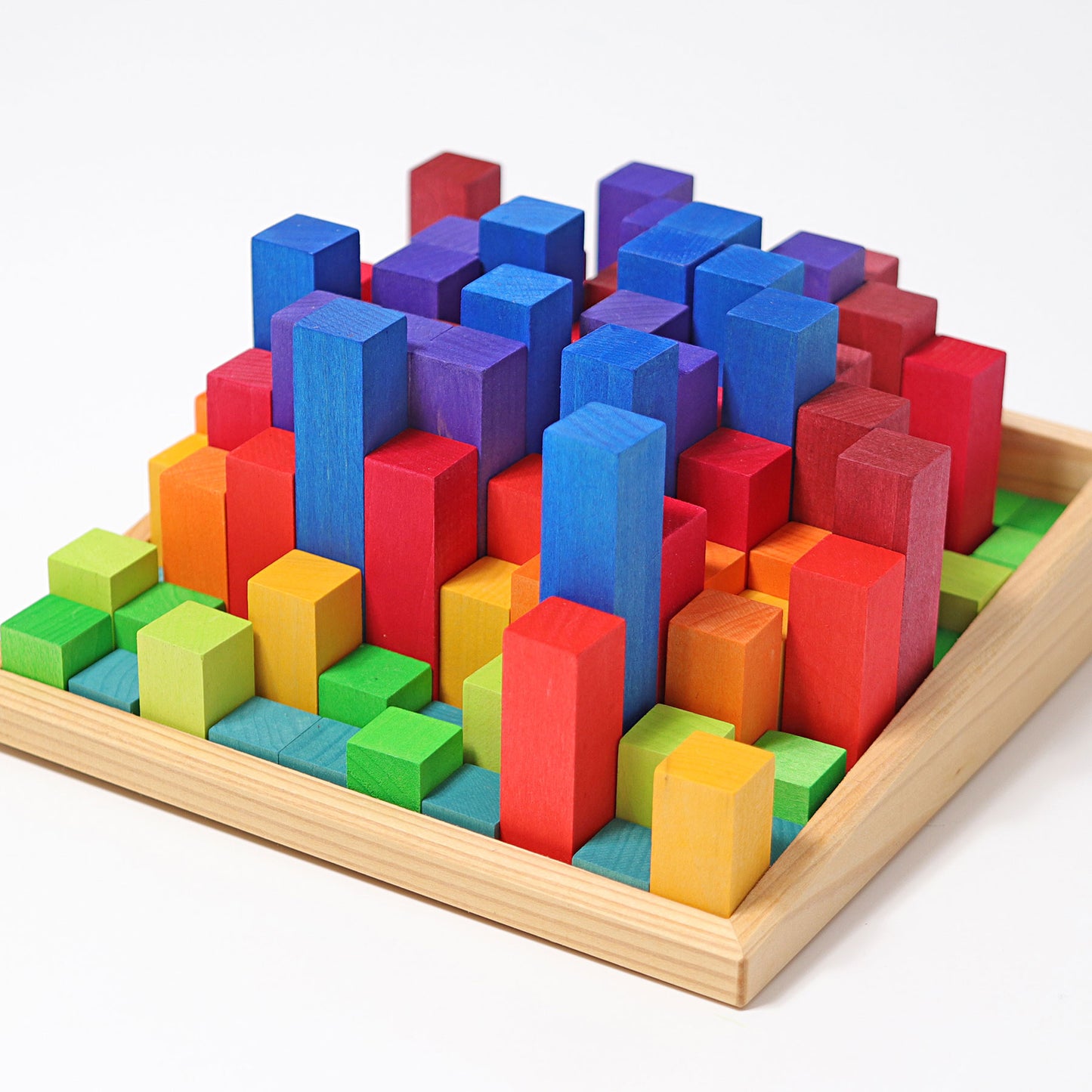 Grimm's small wooden stepped counting blocks