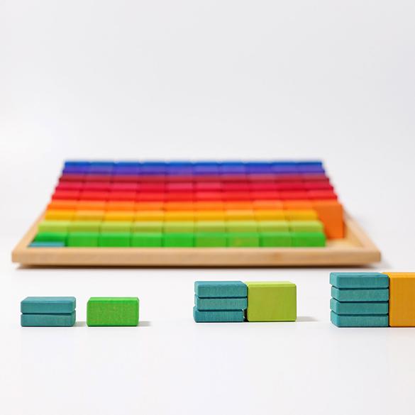 Grimm's large wooden stepped counting blocks