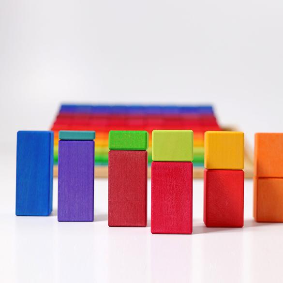 Grimm's large wooden stepped counting blocks