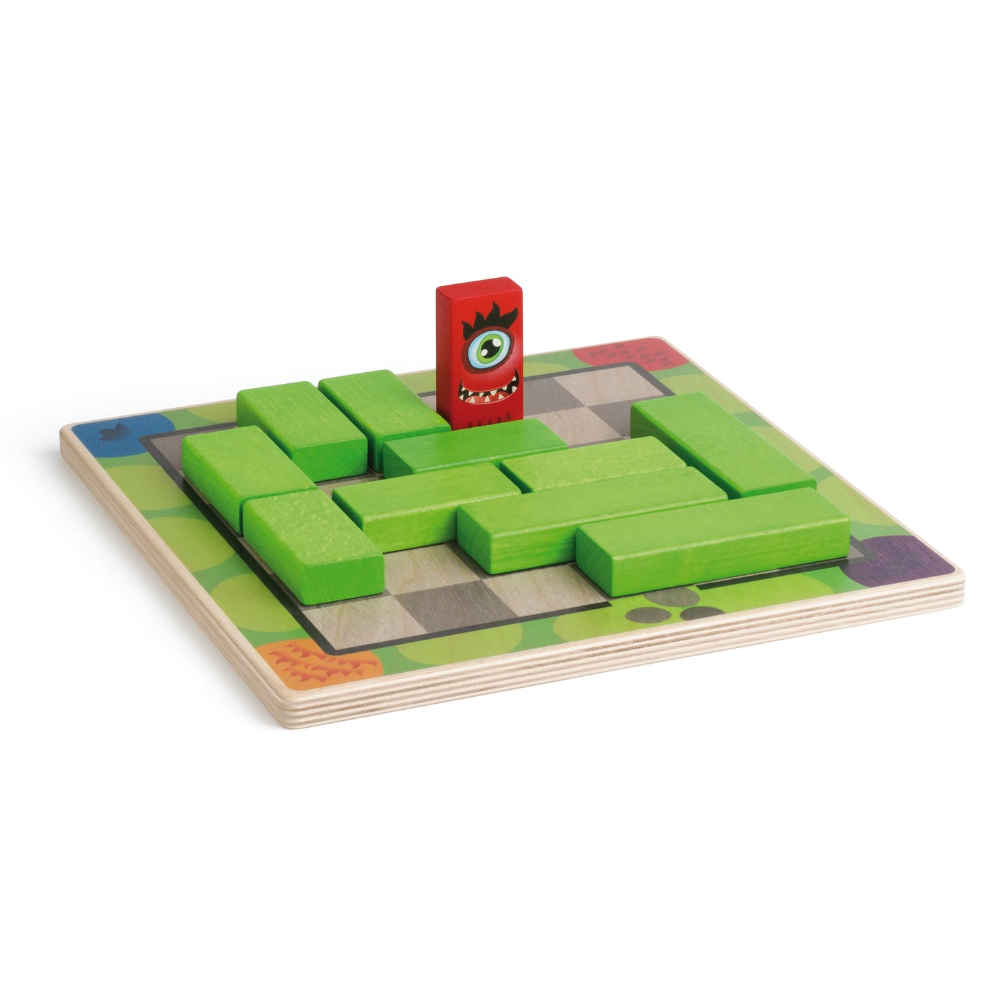 Wooden monster labyrinth kids board game