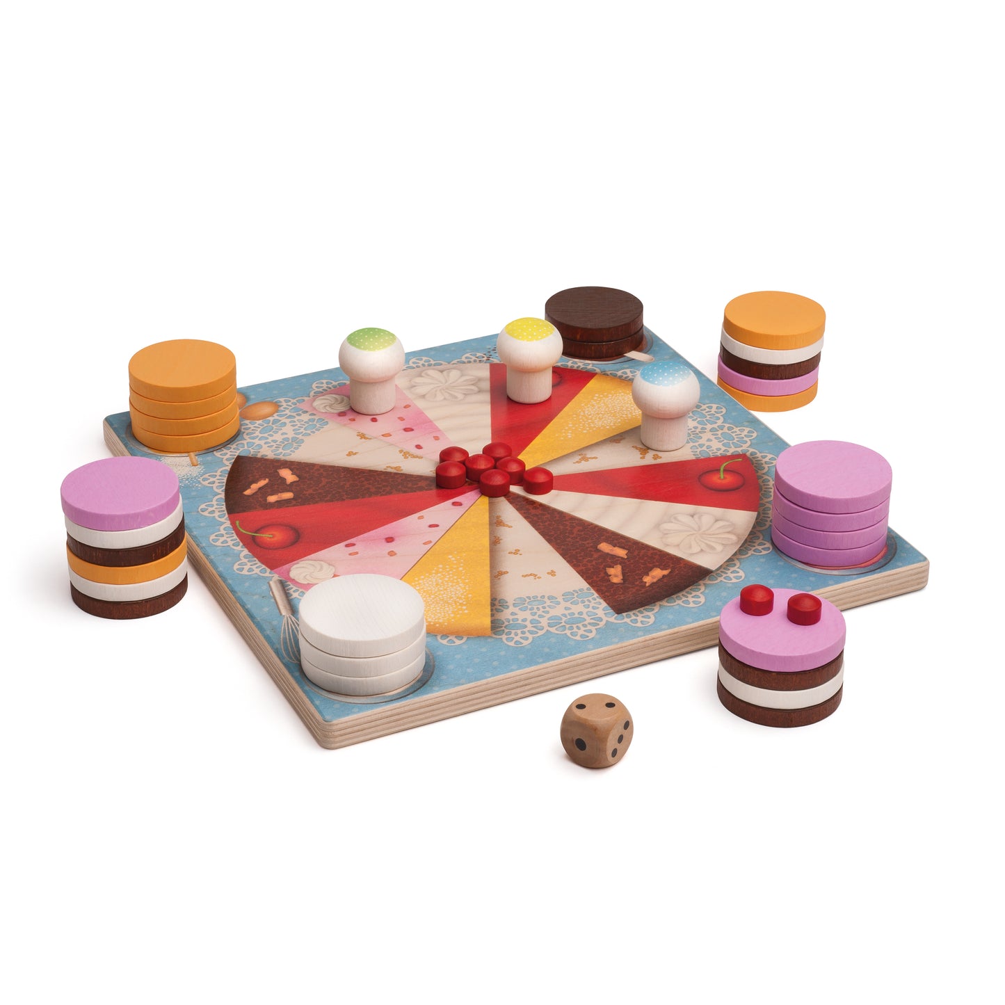 Wooden cake tower kids board game