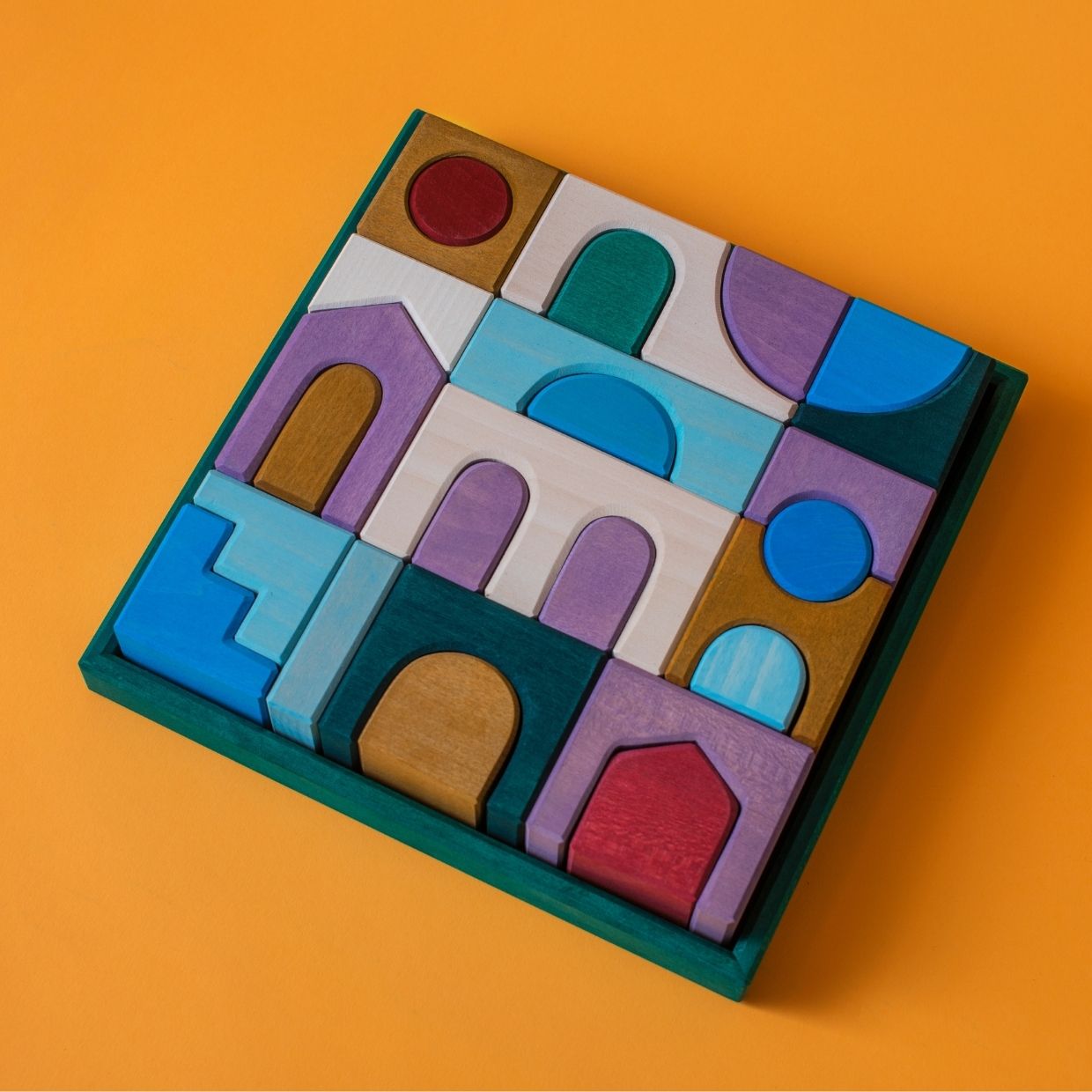 Grimm's small building set floors wooden blocks set