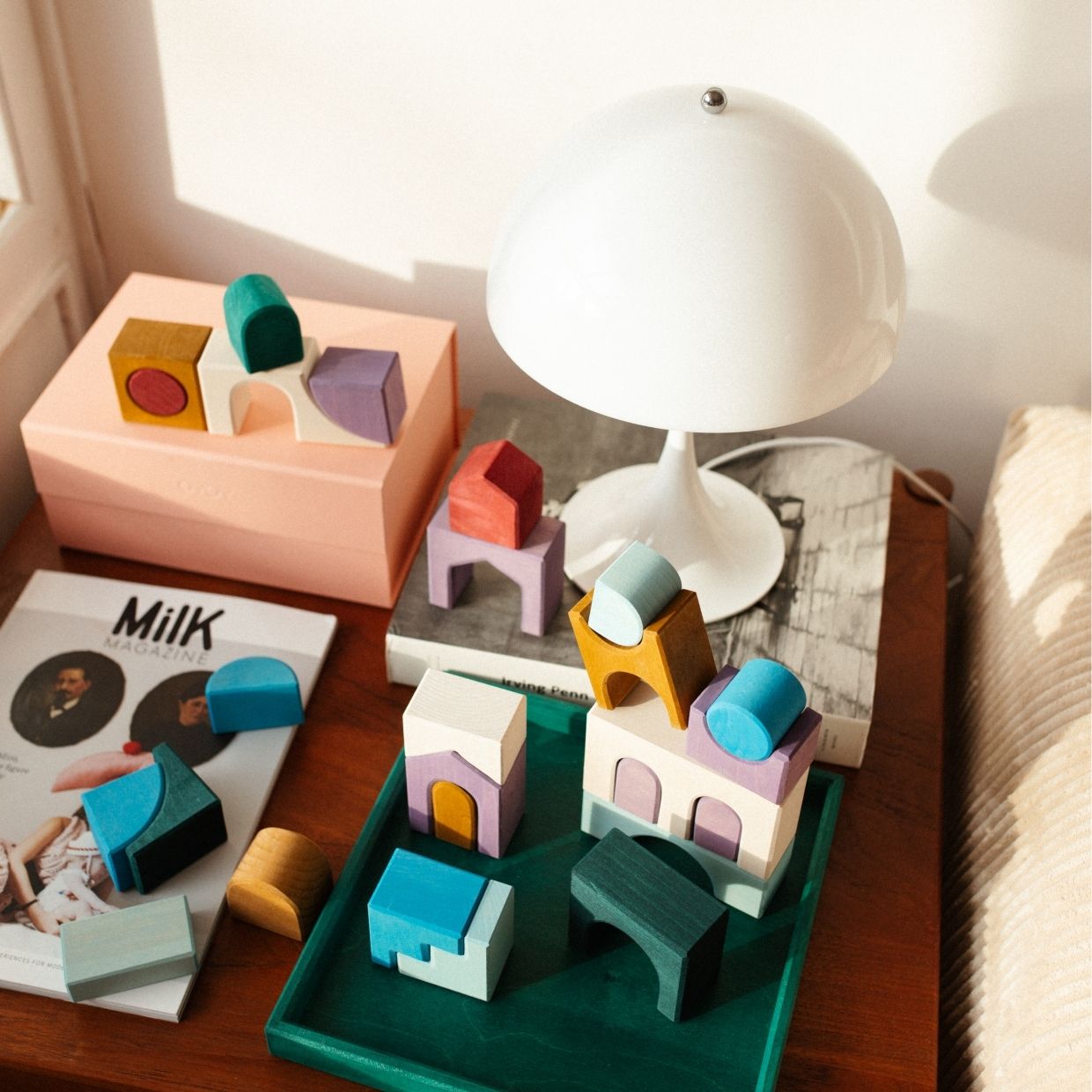 Grimm's small building set floors wooden blocks set