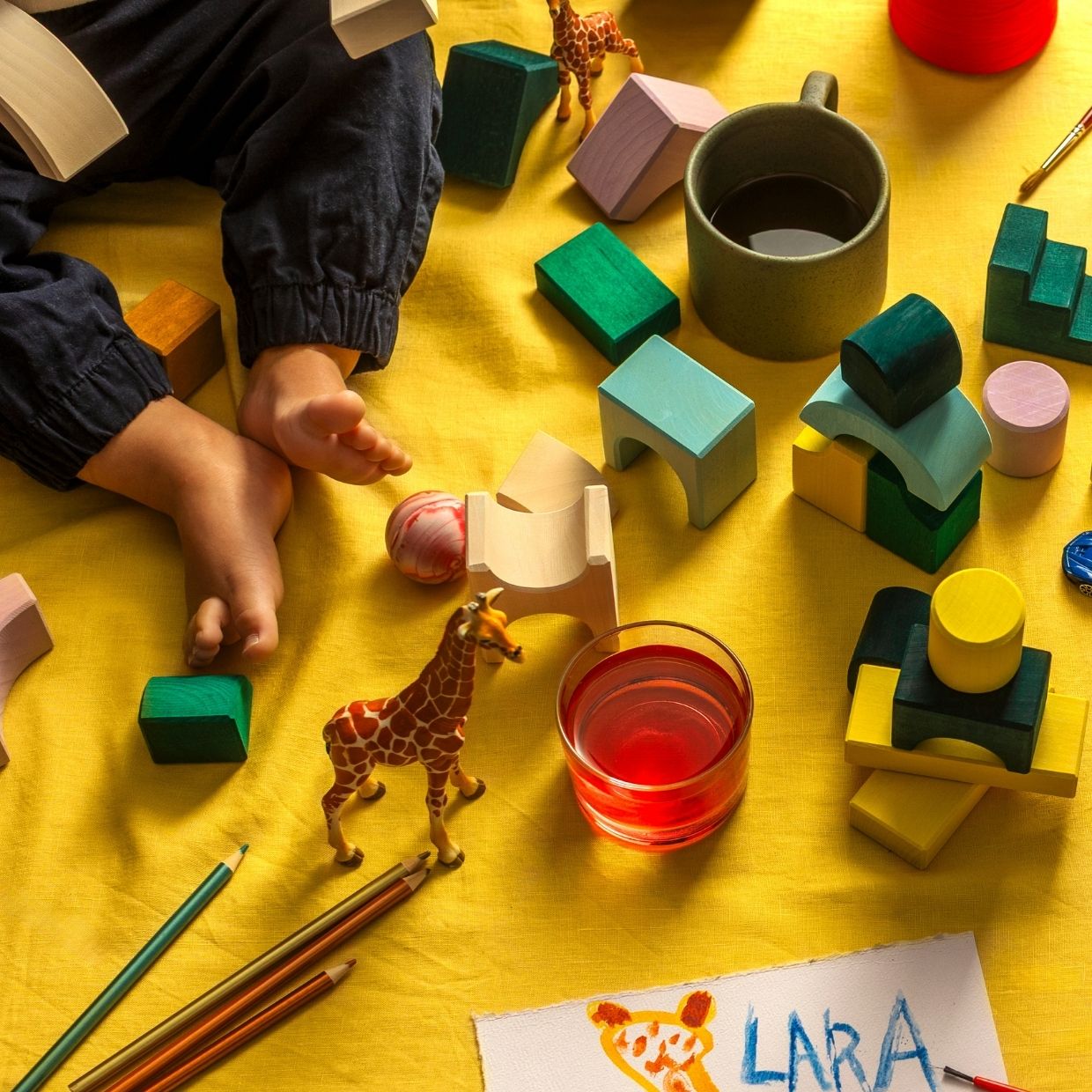 Grimm's small building set movement wooden blocks set