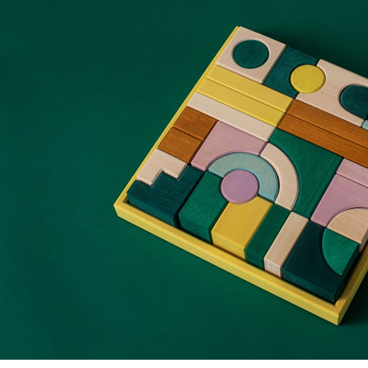 Grimm's small building set movement wooden blocks set