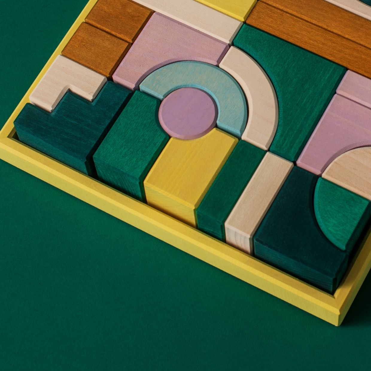 Grimm's small building set movement wooden blocks set