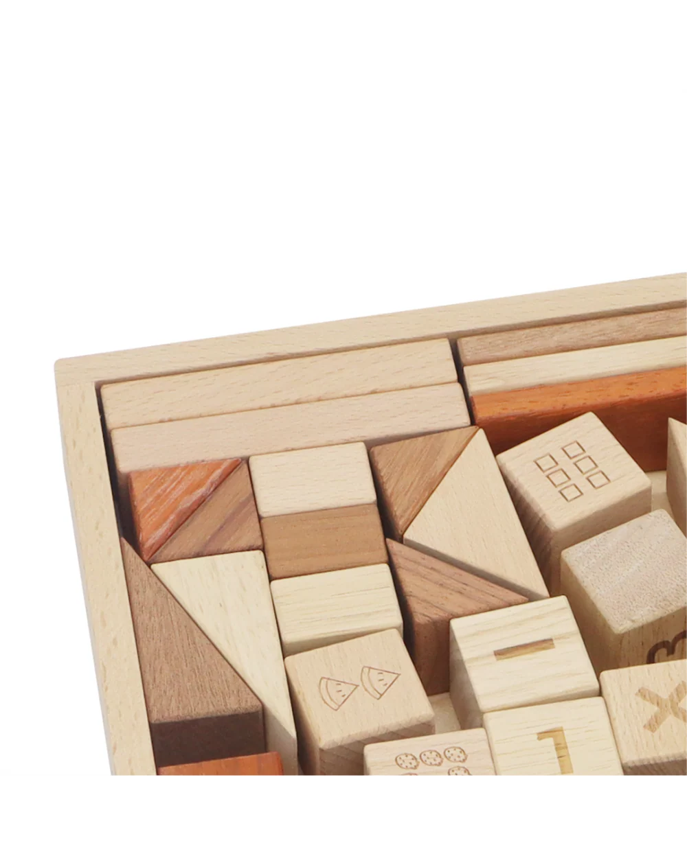 Wooden blocks set for building -48 pieces