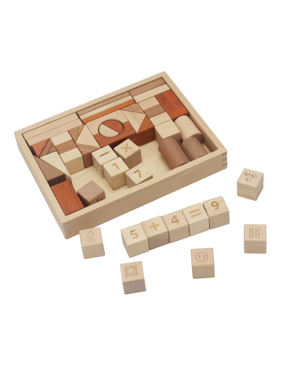 Wooden blocks set for building -48 pieces