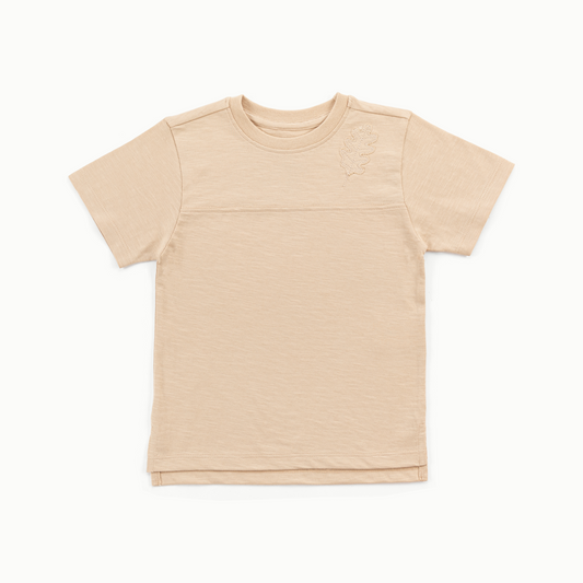 Oak beige cotton t-shirt- Sand