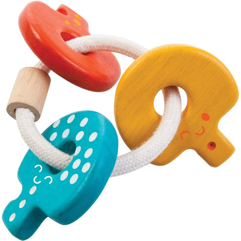 Wooden keys rattle toy