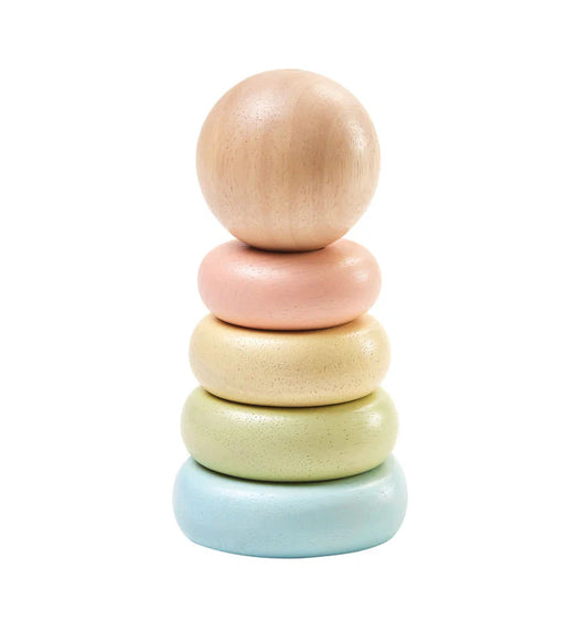 First stacking wooden ring toy