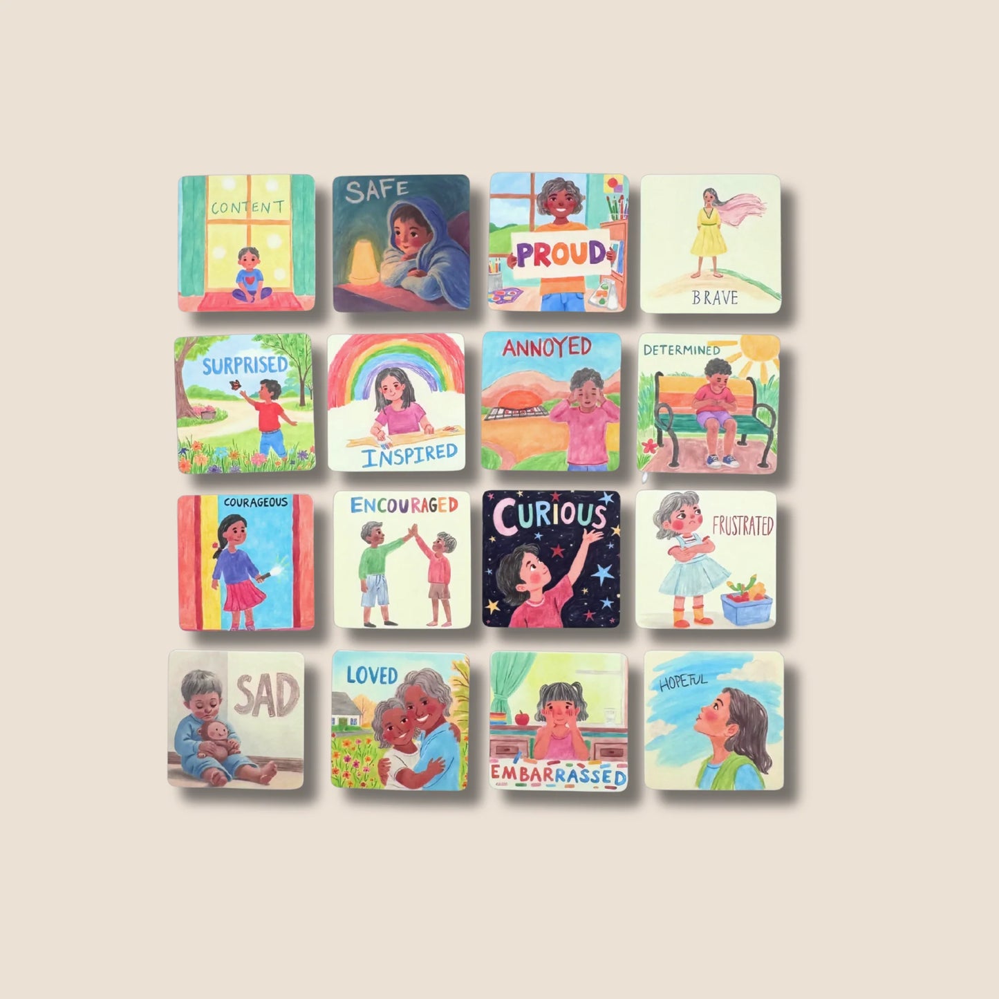 Emotions charades game for kids