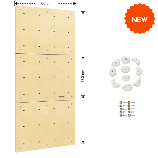 Wooden climbing wall for kids- White