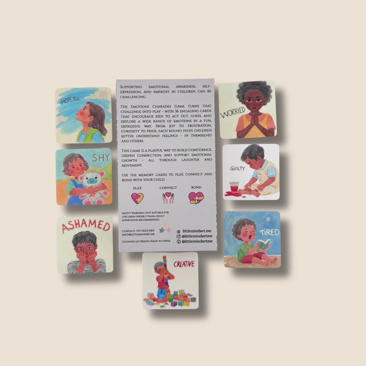 Emotions charades game for kids