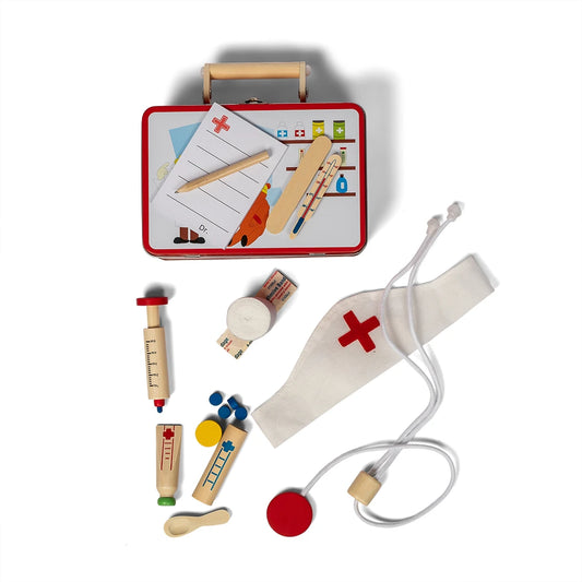 Doctor suitcase wooden set