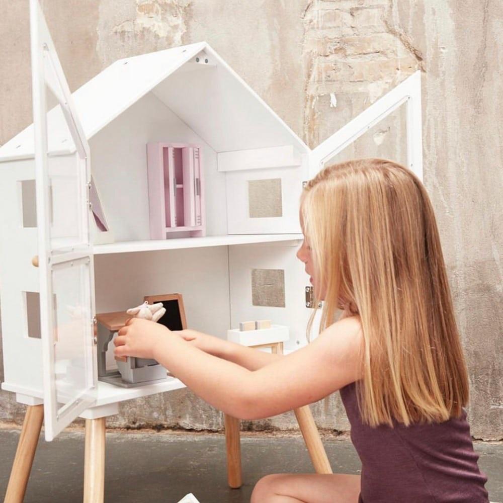 Pretend play doll house cabinet
