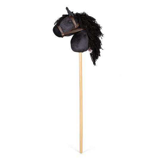 Hobby horse with long pole- Black
